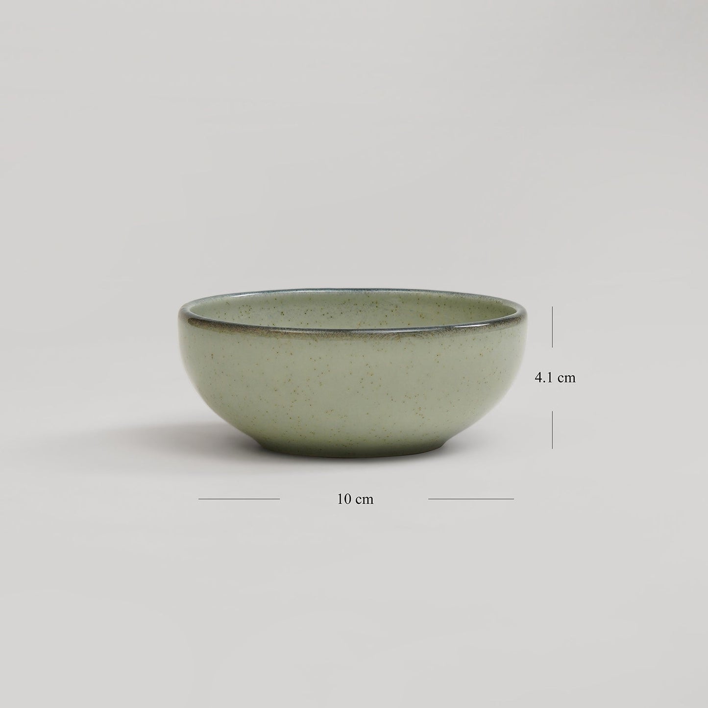 Green Ceramic Printed Small Bowl
