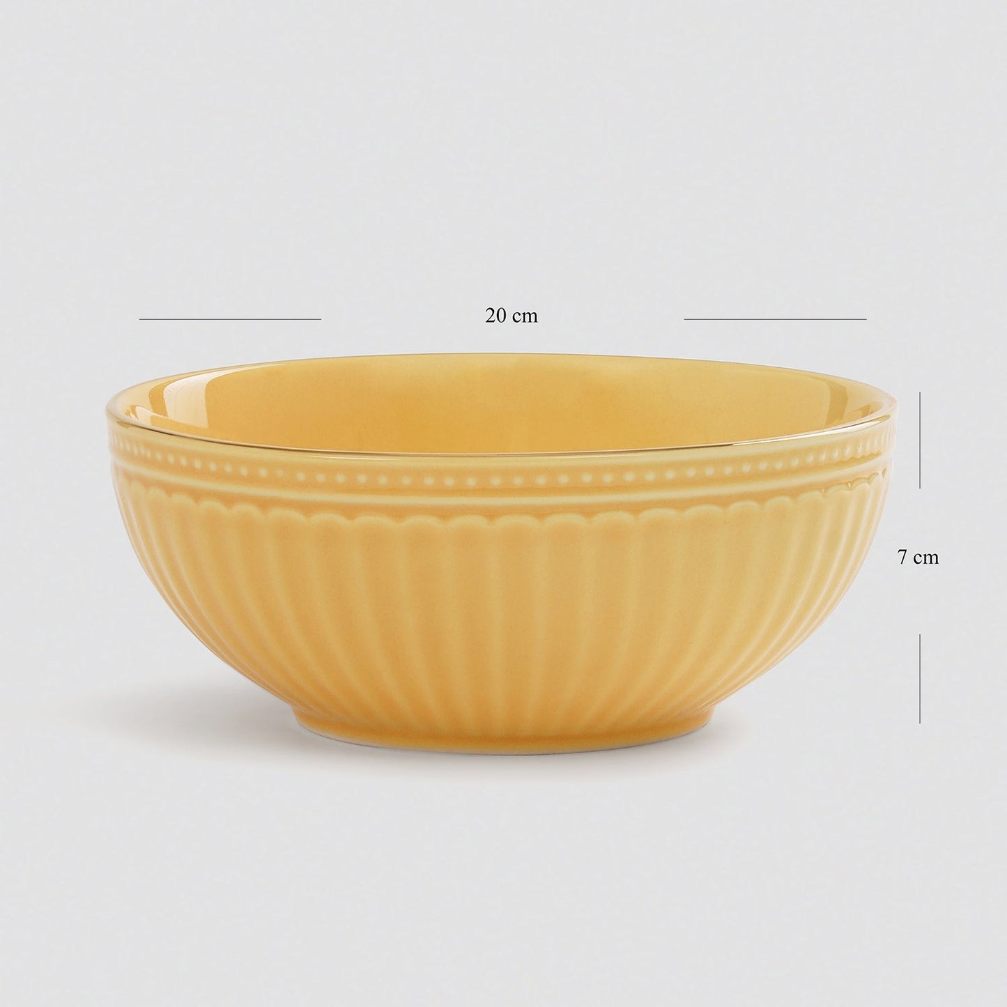 Yellow Ceramic Serving Bowl