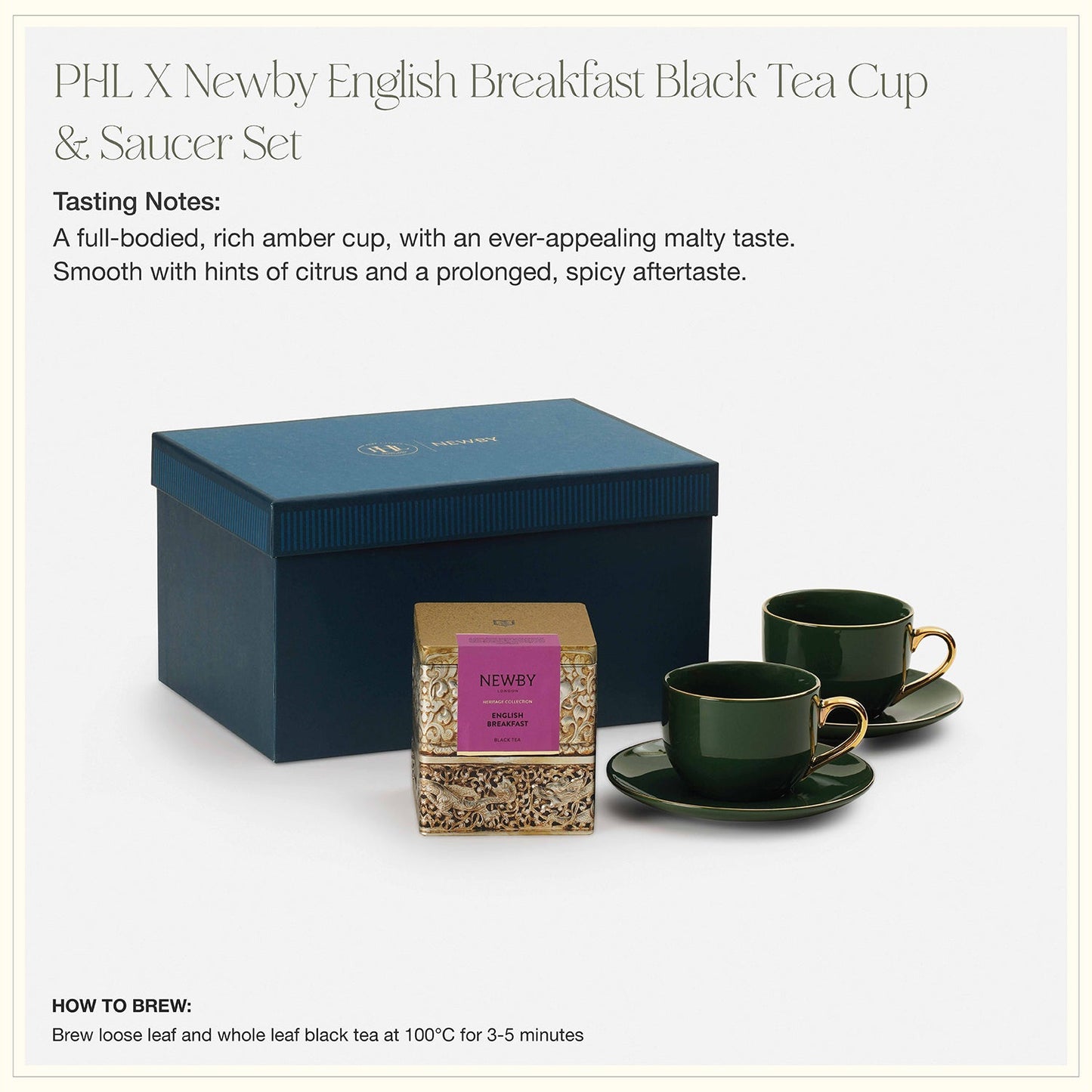 PHL X Newby Assam Black Tea Cup & Saucer Set