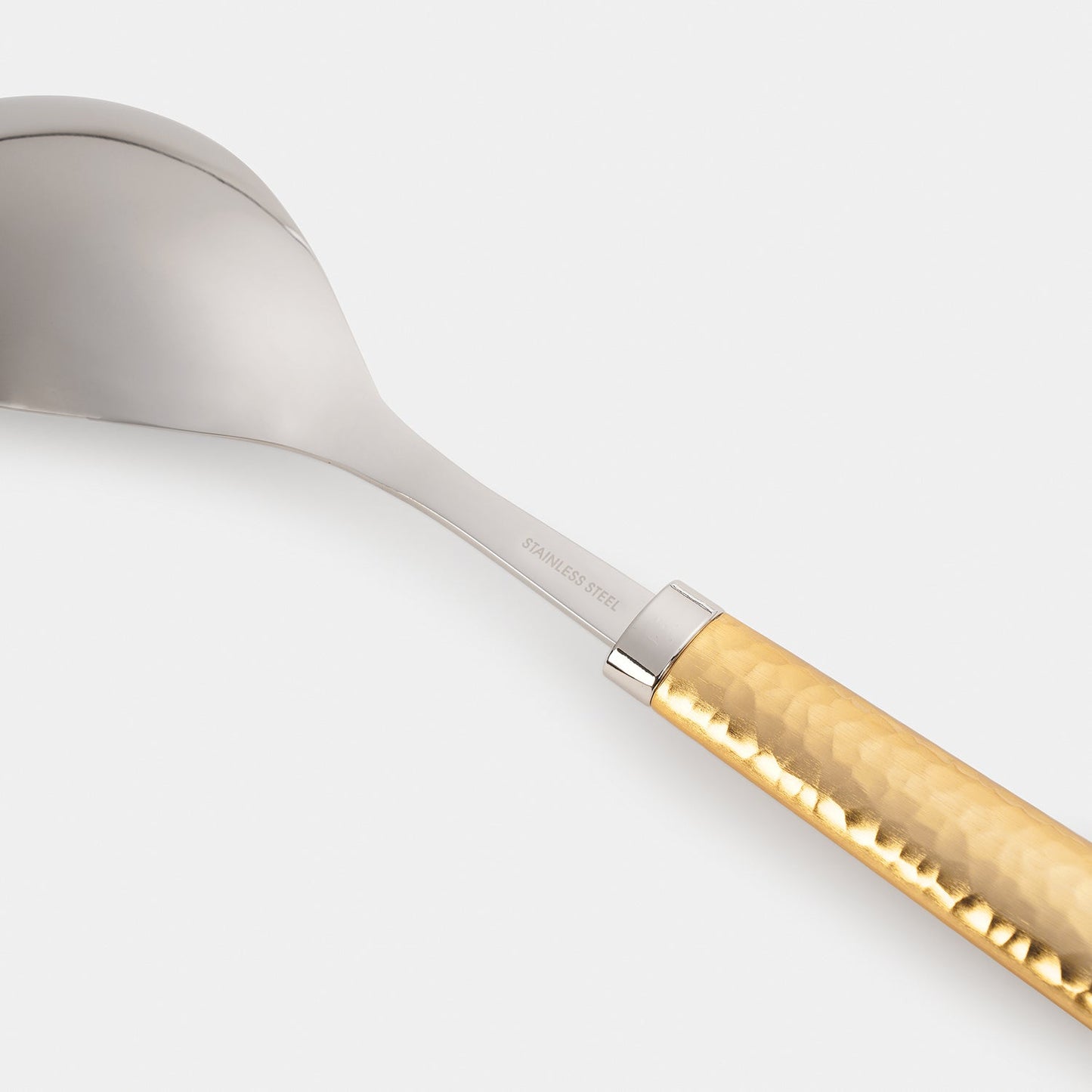 Set of 2 Gold Hammered Salad Servers