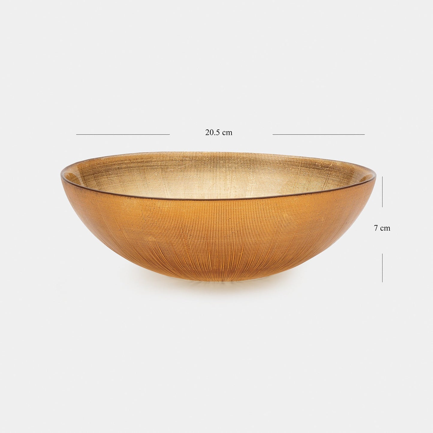 Gold Radial Textured Serving Bowls - Large