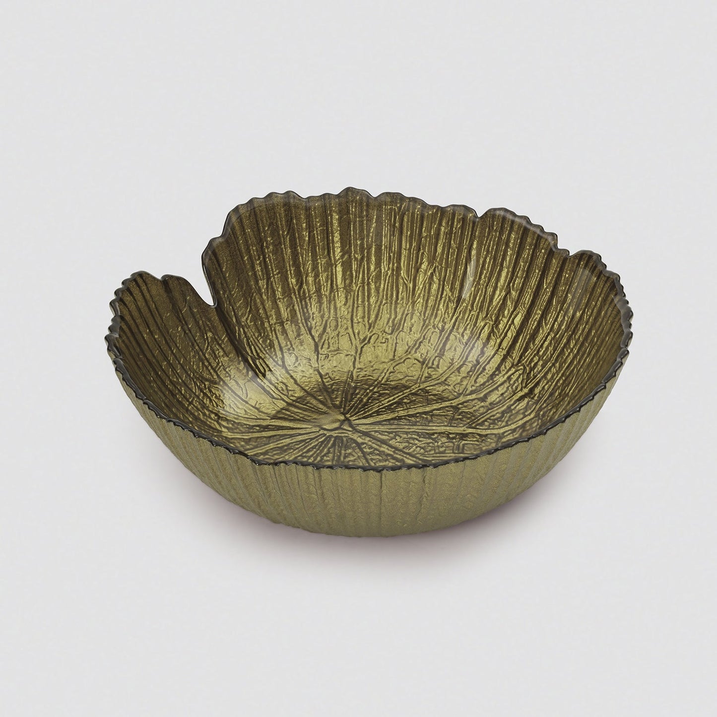 Green Lotus Leaf Decorative Serving Bowl - Small
