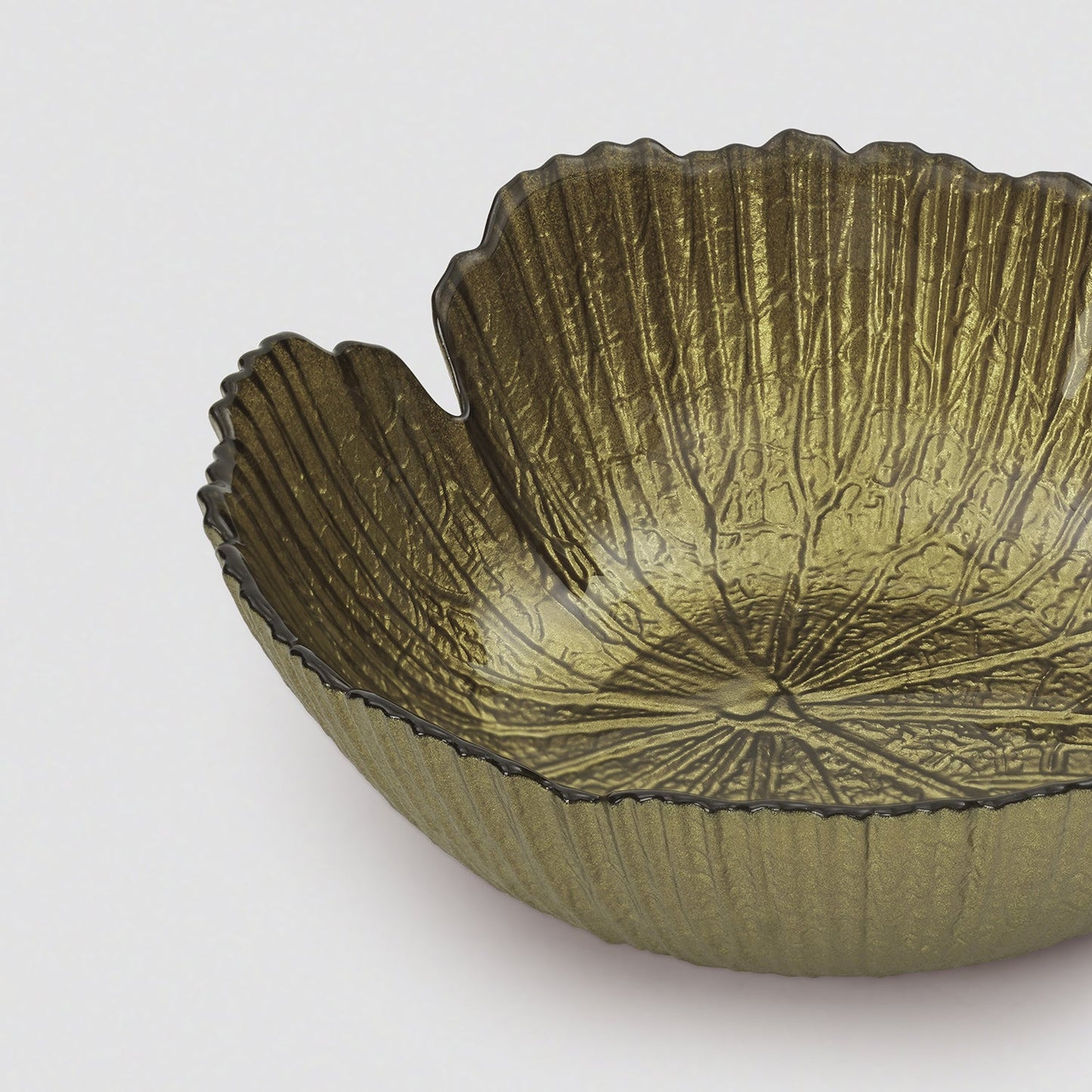 Green Lotus Leaf Decorative Serving Bowl - Small