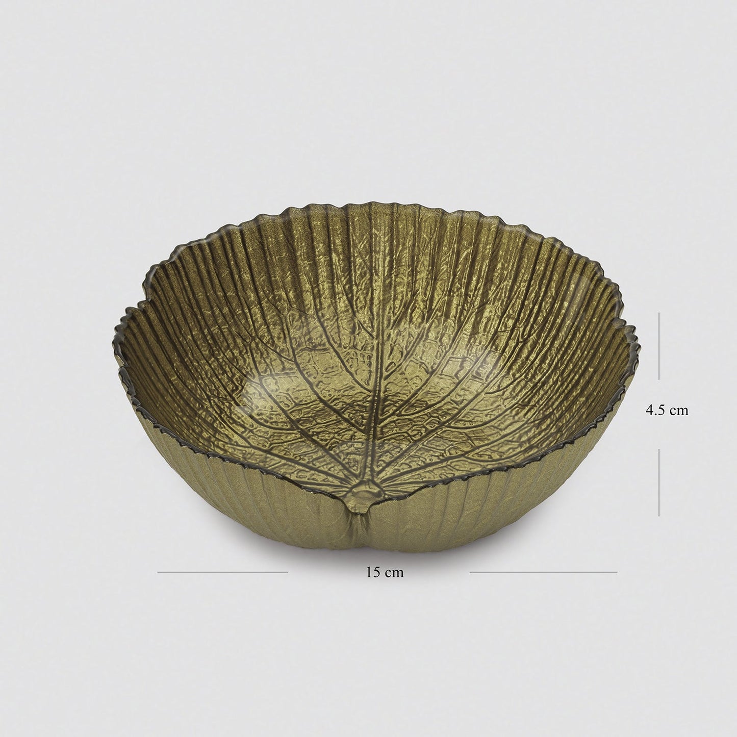 Green Lotus Leaf Decorative Serving Bowl - Small