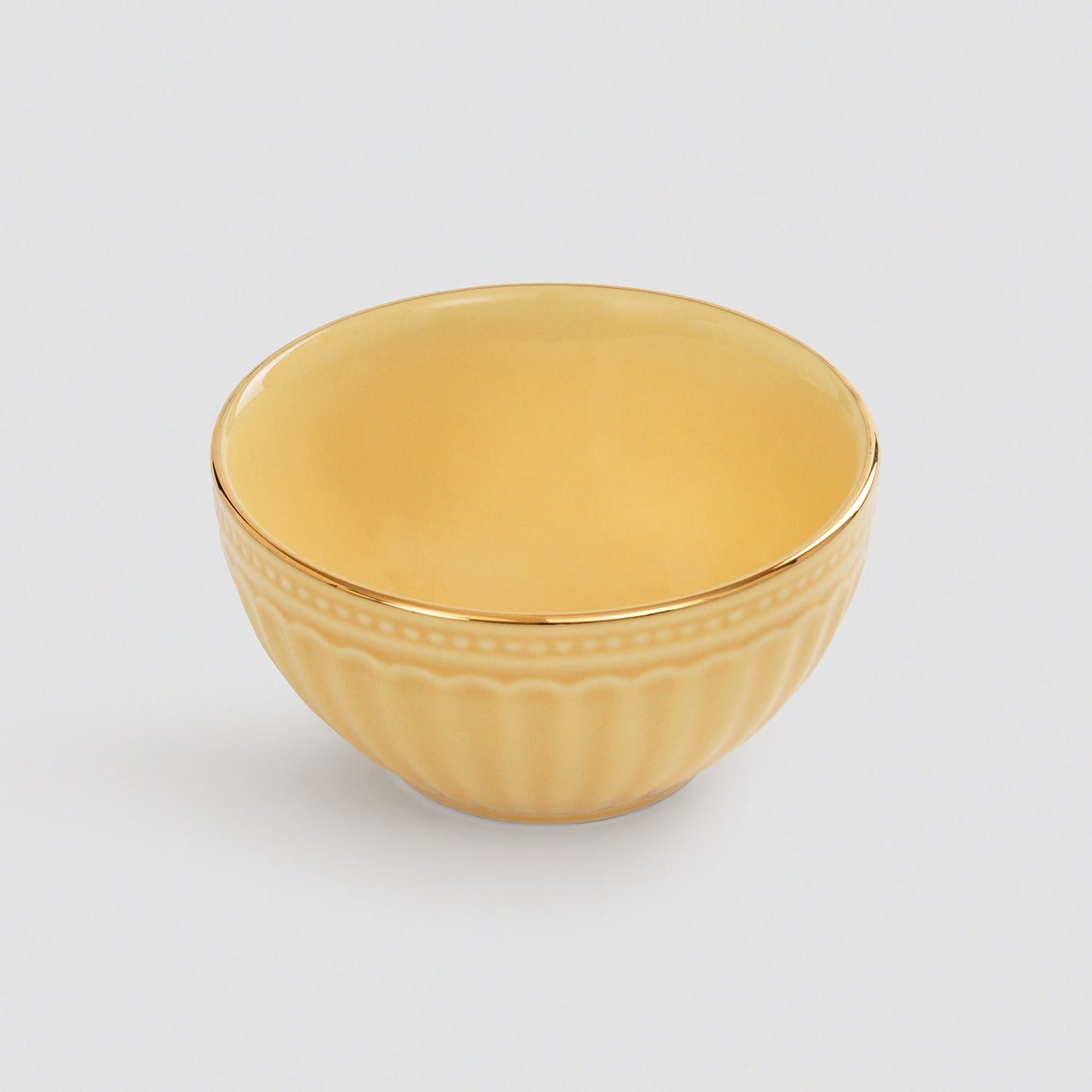 Set of 2 Yellow Ceramic Side Bowls