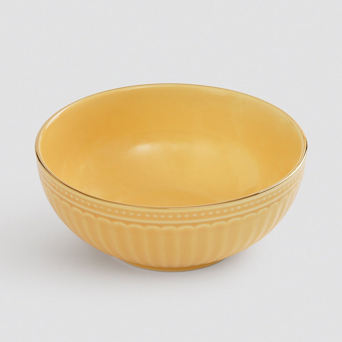 Yellow Ceramic Serving Bowl