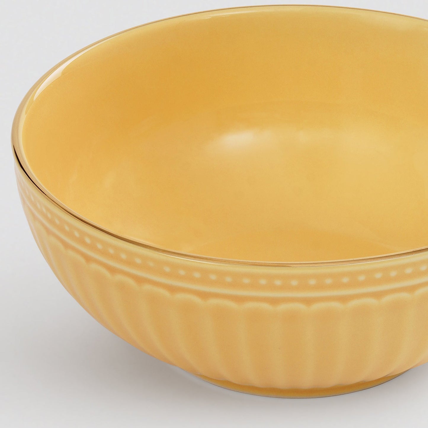 Yellow Ceramic Serving Bowl