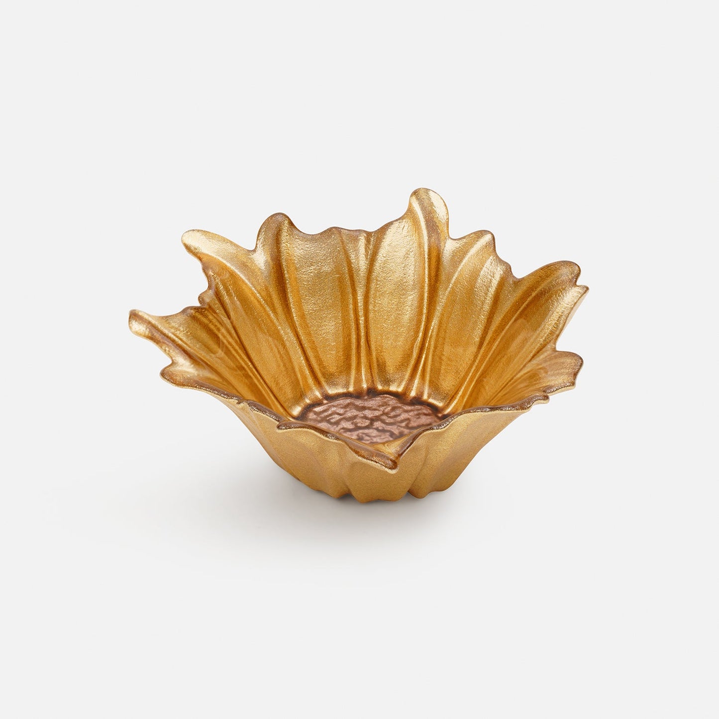 Gold Ombre Flower Shaped Serving Bowl - Small