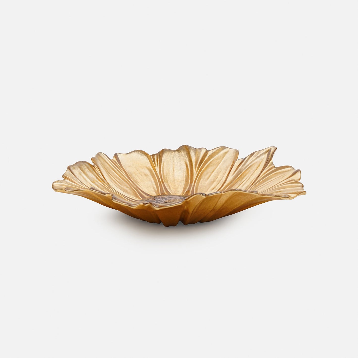 Gold & Brown Flower Serving Platter - Small