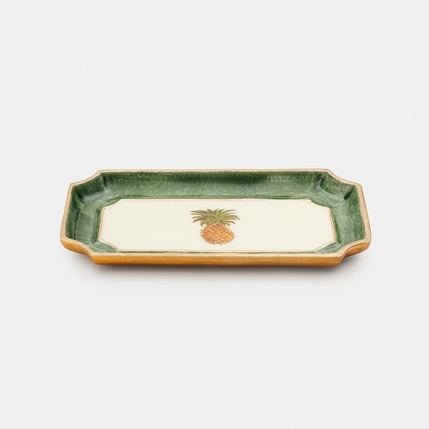 Green Pineapple Motif Platter - Small
