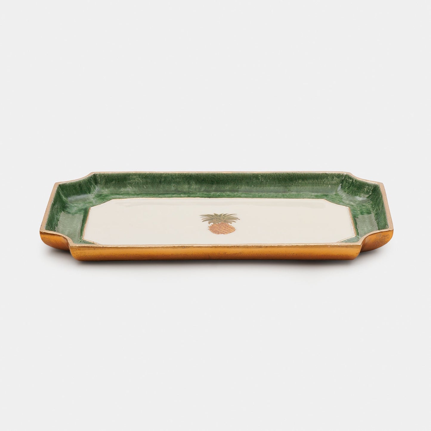 Green Pineapple Motif Platter - Large