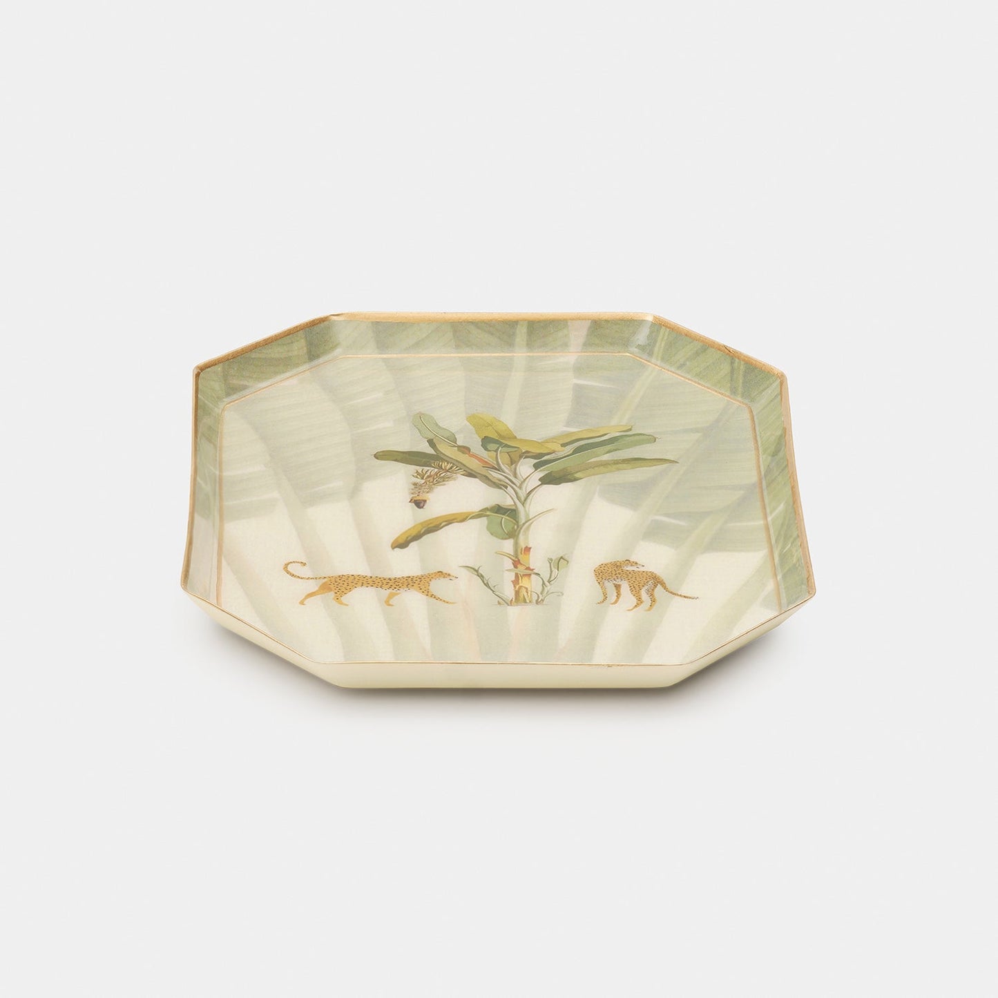 Beige Leopard Print Platter - Small
