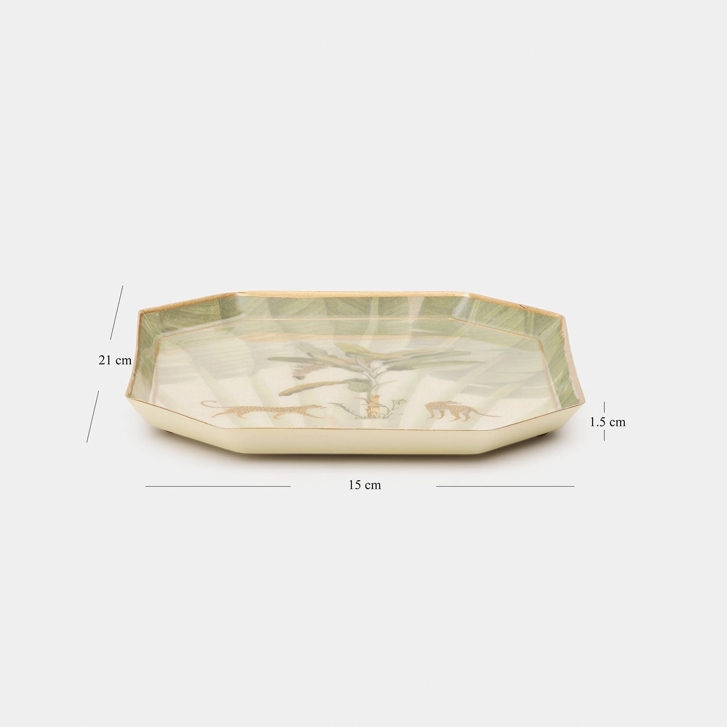 Beige Leopard Print Platter - Small
