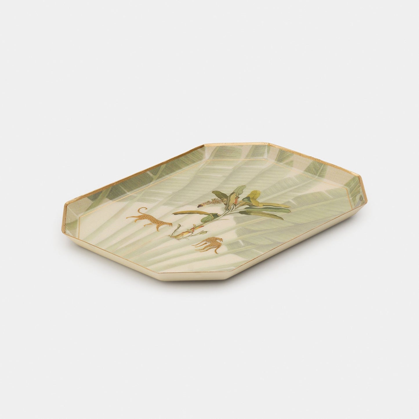 Beige Leopard Print Platter - Large