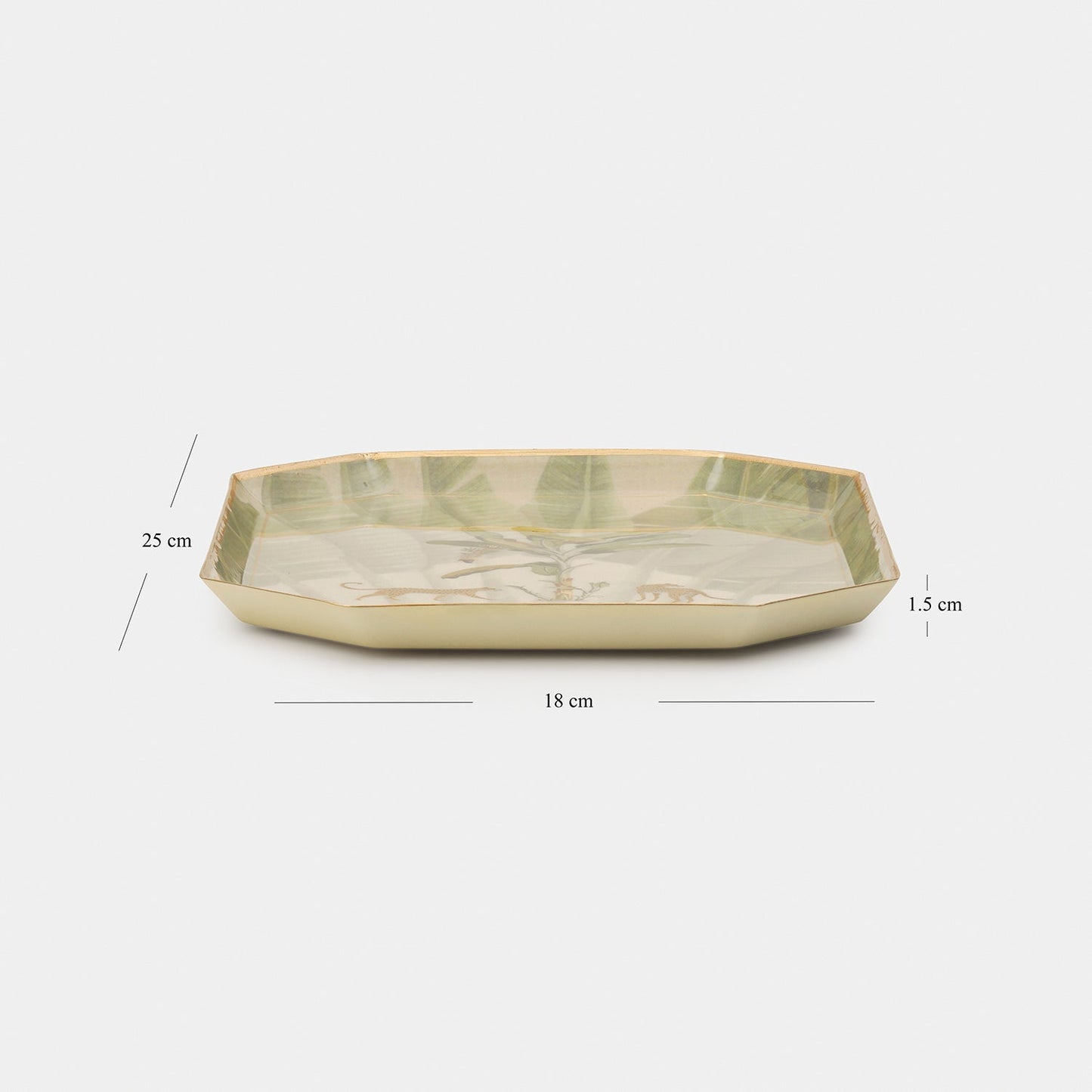 Beige Leopard Print Platter - Large